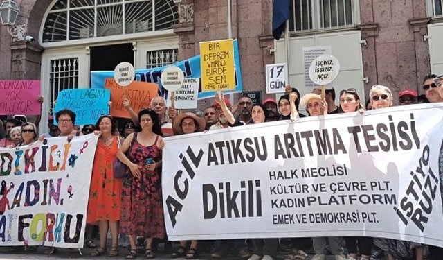 Dikili, deniz kirliliğine karşı 'arıtma' eylemi yaptı, büyükşehir 'tamam' dedi!
