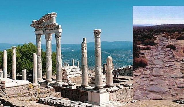 Bergama’da tarihi yol keşfedildi, koruma altına alındı