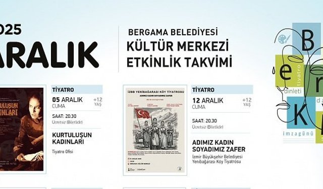 Bergama Belediyesi Kültür Merkezi'nde (BerKM) Aralık ayı dopdolu geçecek