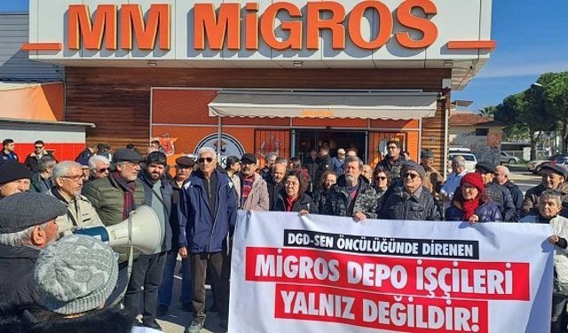 Dikili ve Bergama'da Migros depo işçilerine destek!