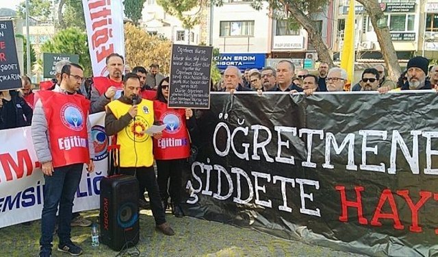 Bergama’da eğitimcilerden "Şiddete Hayır" çığlığı!