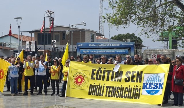 Dikili’de eğitim sendikalarından ortak tepki!