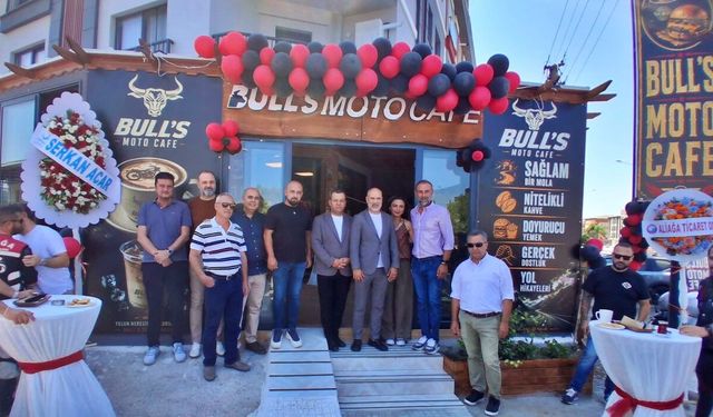 Aliağa Şakran’da sıradışı bir mekân: Bull’s Moto Cafe kapılarını açtı