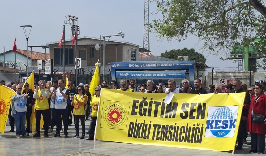 Dikili’de eğitim sendikalarından ortak tepki!