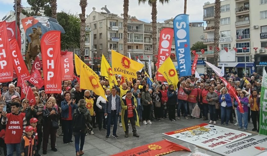 Dikili’de 1 Mayıs coşkusu: Binlerce kişi "adalet ve barış" için yürüdü