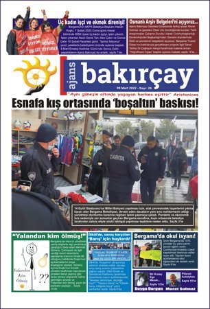 Ajans Bakırçay - 31.12.2021 Manşeti (Sayı 29)